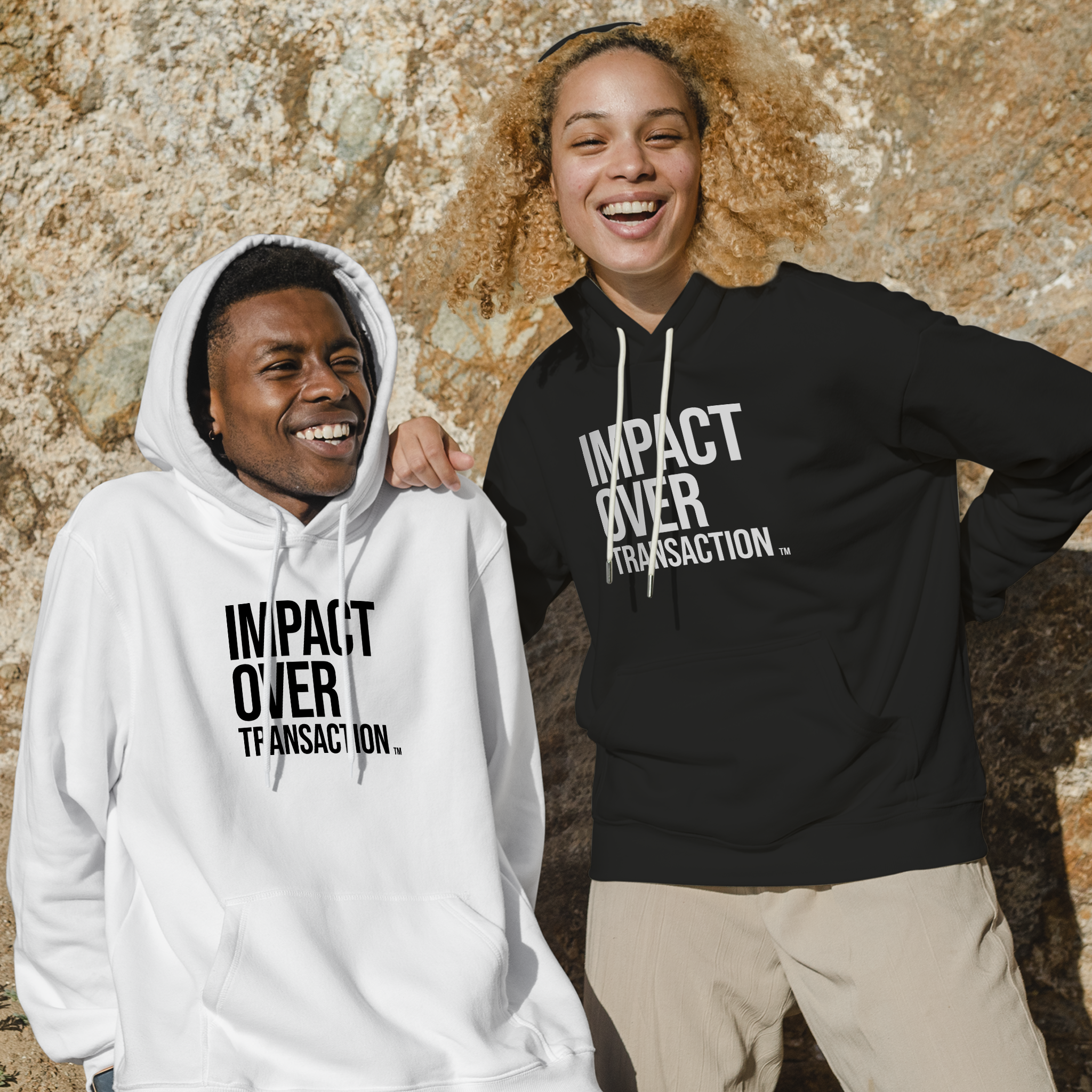 "Impact Over Transaction" Statement Hoodies